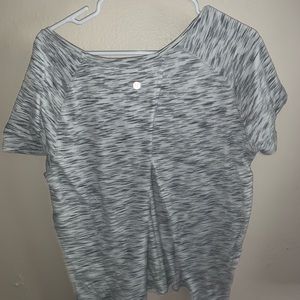 Lulu lemon barely worn grey top, open back